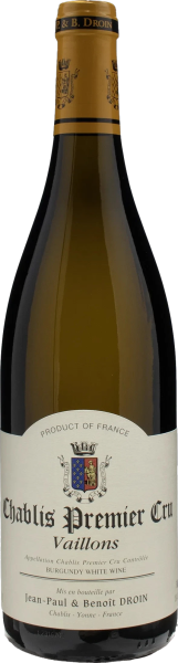 White French Jean-Paul & Benoit Droin Chablis Premier Cru Vaillons 2022 wine